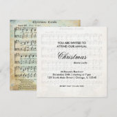 kerstlied kaart (Voorkant / Achterkant)