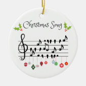 kerstlied keramisch ornament (Voorkant)