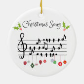 kerstlied keramisch ornament (Achterkant)
