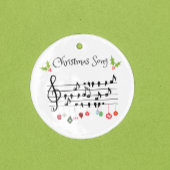 kerstlied keramisch ornament