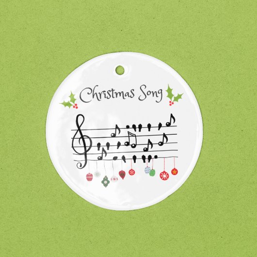 kerstlied keramisch ornament
