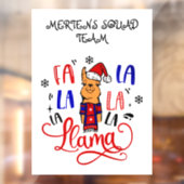 Kerstlied Llama Home Storefront Name Vinyl SM Raamsticker (Vel 2)