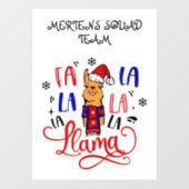 Kerstlied Llama Home Storefront Name Vinyl SM Raamsticker (Vel)