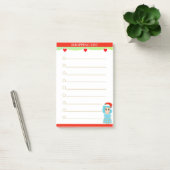 Kerstlied meisje Boodschappenlijst Post-it® Notes (Kantoor)