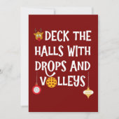 Kerstlied met Drops Volleys Pickleball Kerstmis Feestdagenkaart (Voorkant)