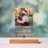 Kerstlied Plaque Couple Memento Acryl Bord (Neutraal)