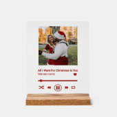 Kerstlied Plaque Couple Memento Acryl Bord (Voorkant)
