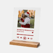 Kerstlied Plaque Couple Memento Acryl Bord (Hoek)