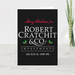 Kerstlied Robert Bob Cratchit Ebenezer Scroo Kaart