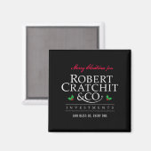 Kerstlied Robert Bob Cratchit Ebenezer Scroo Magneet (Voorkant / Achterkant)