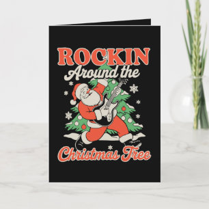 Kerstlied Rond De Kerstboom Kerstman Rock Muziek Feestdagen Kaart