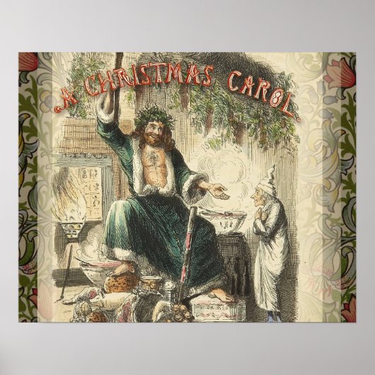 Kerstlied Scrooge Geest Cadeau Kunstwerk Poster (Voorkant)