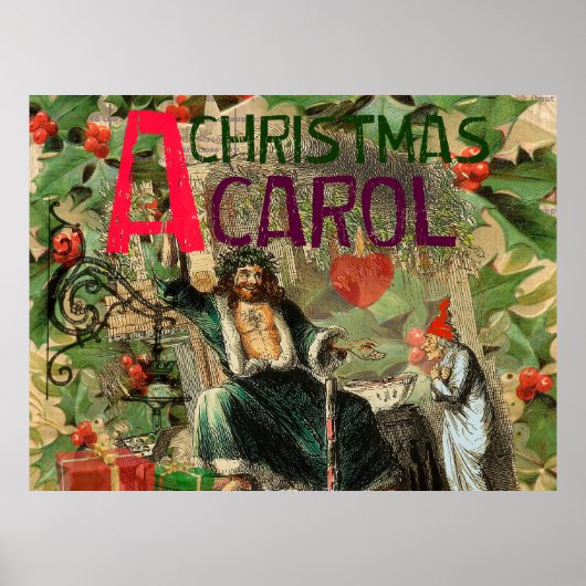 Kerstlied Scrooge Vakantie Kunstprint Poster (Voorkant)