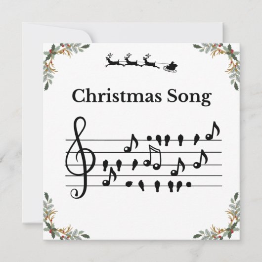 Kerstlied Sinterklaas Keramiek Ornament Feestdagenkaart (Voorkant)