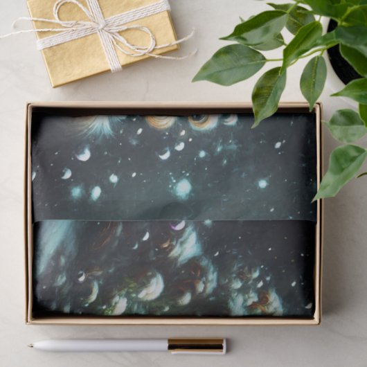 Kerstlied Vogel bij Holly Feeder Tissuepapier (Geschenk)