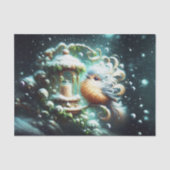 Kerstlied Vogel Bij Hulstvoeder Tissuepapier (Voorkant)