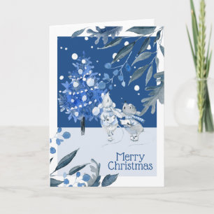 Kerstlied Zanger Muizen Kaart