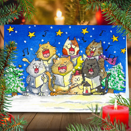 Kerstlied zangers kerstkaart van Nicole Janes Kaart