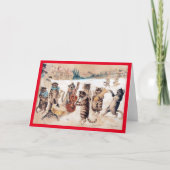 Kerstlied Zingen, Louis Wain Kaart (Voorkant)