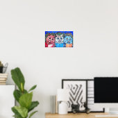 Kerstlied Zingende Katten, Louis Wain Poster (Thuiskantoor)