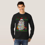 Kerstlieden met lucifers van smakelijke kerij Kat  T-shirt (Voorkant volledig)