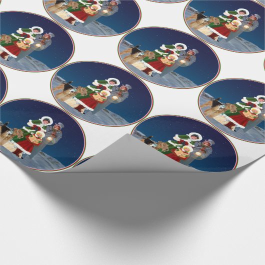 Kerstliederen Cadeaupapier (Hoek)