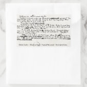 KERSTLIEDEREN CHARLES DICKENS MANUSCRIPT RECHTHOEKIGE STICKER (Tas)