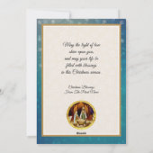 Kerstliederen-dienst van de Christelijke Kerk Feestdagenkaart (Achterkant)