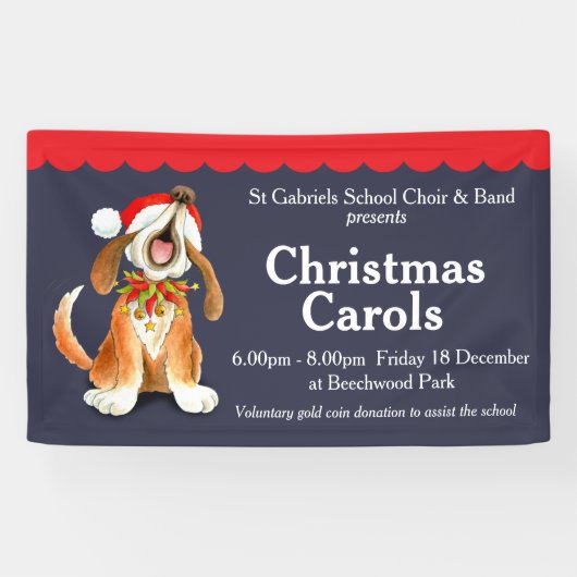 Kerstliederen evenement koor banner (Horizontaal)