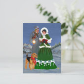 Kerstliederen Feestdagenkaart (Staand voorkant)