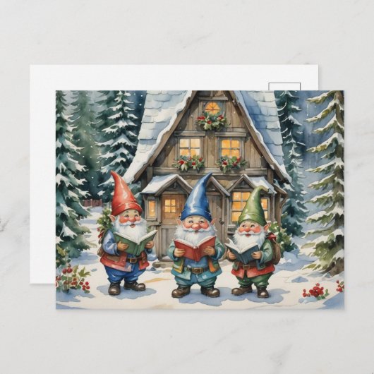 kerstliederen feestdagenkaart (Voorkant / Achterkant)