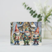 kerstliederen feestdagenkaart (Staand voorkant)