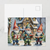 kerstliederen feestdagenkaart (Voorkant / Achterkant)