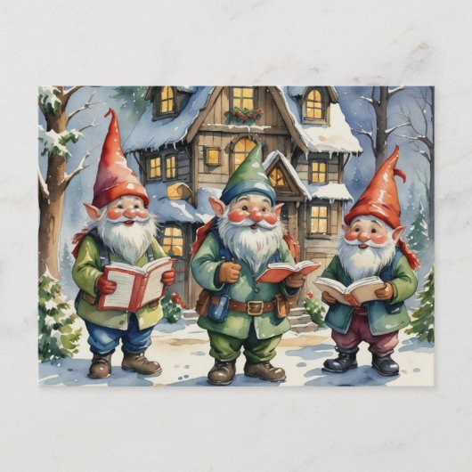kerstliederen feestdagenkaart (Voorkant)
