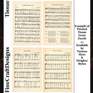 Kerstliederen Geestelijke Liederen Bladmuziek DV1 Tissuepapier