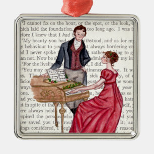 Kerstliederen in Pemberley Metalen Ornament