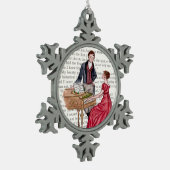 Kerstliederen in Pemberley Tin Sneeuwvlok Ornament (Links)