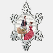 Kerstliederen in Pemberley Tin Sneeuwvlok Ornament (Rechts)