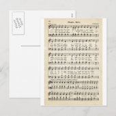 Kerstliederen: Jingle Bells Feestdagenkaart (Voorkant / Achterkant)