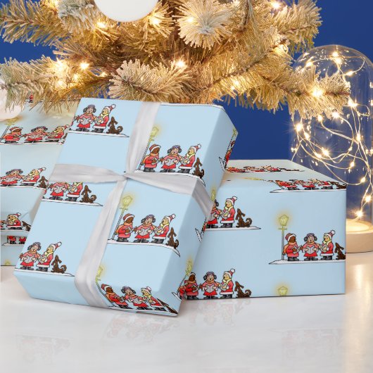 Kerstliederen Koor Kerstmis Cadeaupapier (Feestdagen)