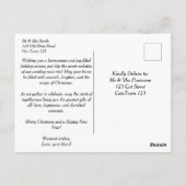 Kerstliederen muizen zingen waterverf schattig briefkaart (Achterkant)