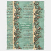  kerstliederen Pastel Green Fleece Deken (Voorkant)