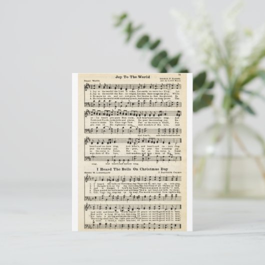 Kerstliederen: Vreugde aan de Wereld Feestdagenkaart (Staand voorkant)