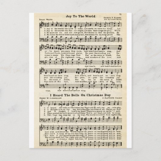 Kerstliederen: Vreugde aan de Wereld Feestdagenkaart (Voorkant)