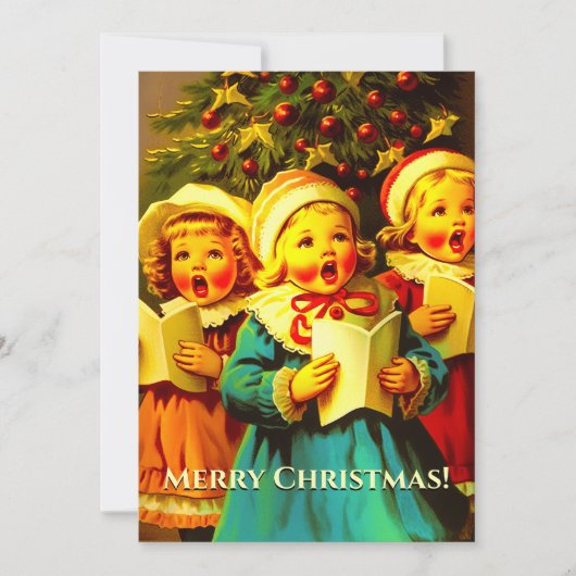 Kerstliederen zingende kerstengelen Kerstmis (Voorkant)