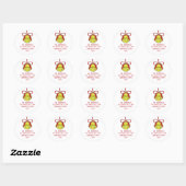 Kerstliedje Bel Bel Whimsische Retouradres Ronde Sticker (Vel)