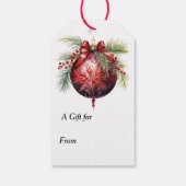 Kerstliedje de hele weg Ierse Setter hond Kerstmis Cadeaulabel (Achterkant)