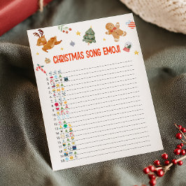 Kerstliedje Emoji Spel Feestdagenkaart