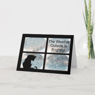 kerstliedje in Frosted Window Holiday Kaart