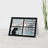 kerstliedje in Frosted Window Holiday Kaart (Voorkant)